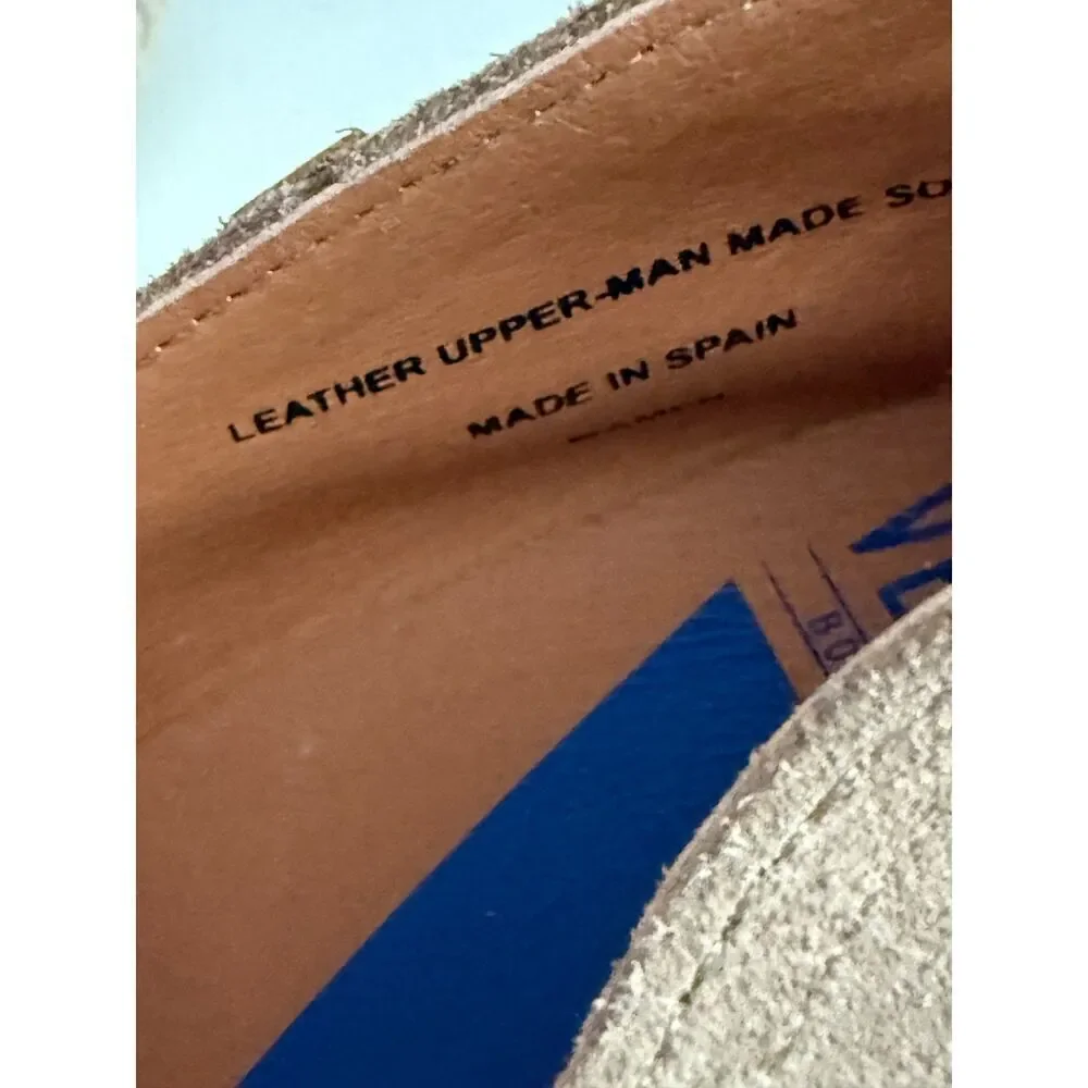 Verbenas Made in Spain Mamen Wedge Espadrilles in Stone Suede Womens 39/US7.5